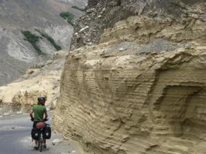 Ben admires some of the fascinating geology, Spiti valley