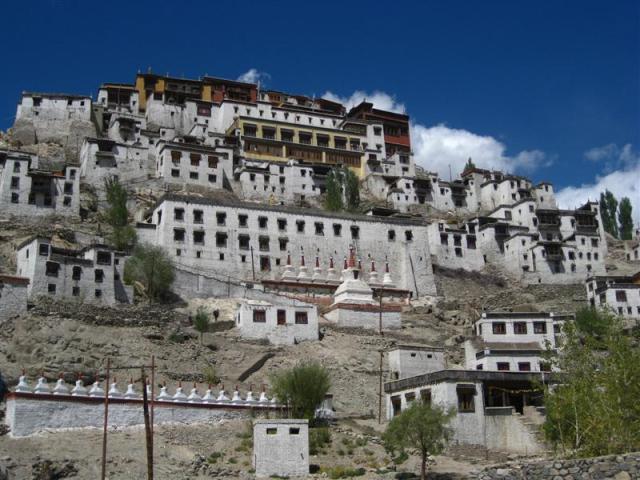 Thiksey monastry on the way to Leh. Typically Gelugpa sect (Dalai lama) monastaries we built off the plains high up on rocky outcrops.