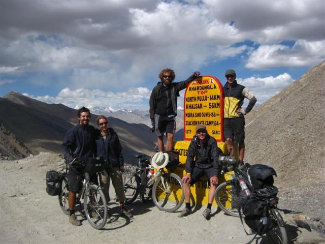 Although we had climbed a few before, this was without doubt the toughest. Great that we had each other to commiserate with! Carlos, me, Ben, Rich and Matt.  The reward: views of the Karakorum Range.